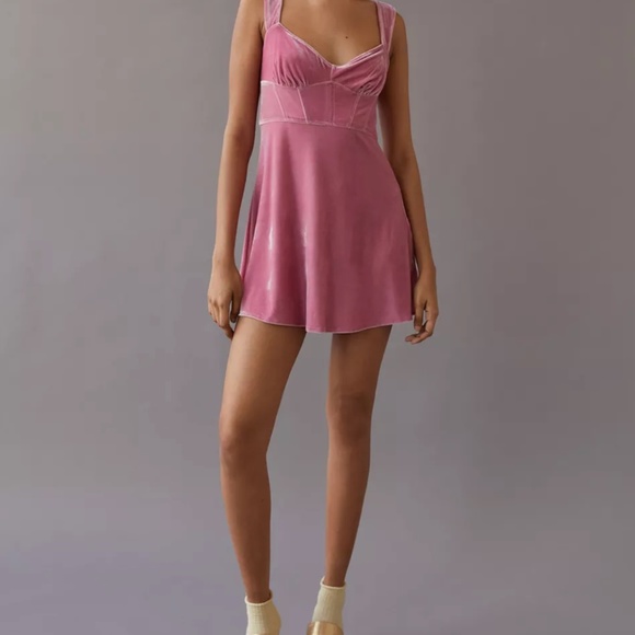 URBAN OUTFITTERS - UO Genivieve Velvet Corset Mini Dress - NWT (L) - Picture 12 of 12
